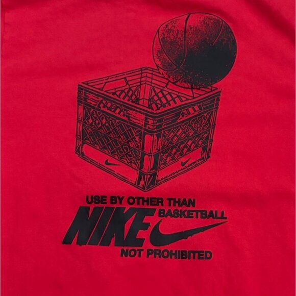Nike 'The Nike Tee' Mens Basketball T-Shirt-Red/Black-Size L-GUC - Picture 5 of 5